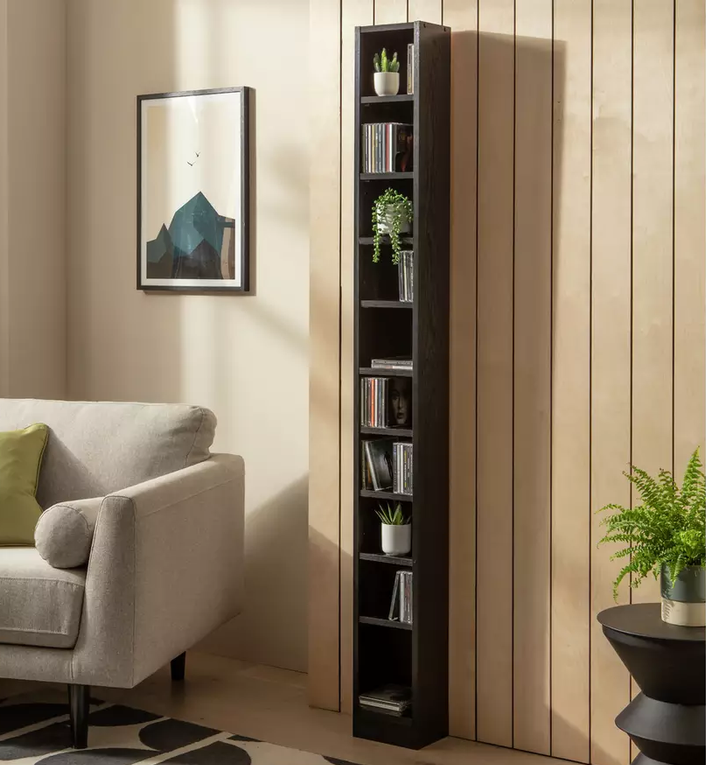 Argos Home Maine Tall CD and DVD Storage unit - Black